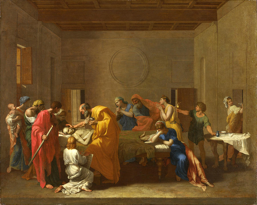 Extreme Unction Painting by Nicolas Poussin