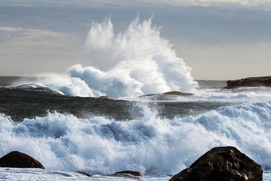 Extreme Weather With Waves Crashing On Photograph by John White Photos