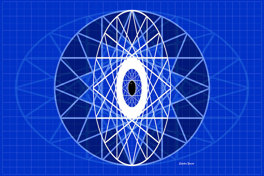 Iris Digital Art - Structural Eye by Stephen Younts