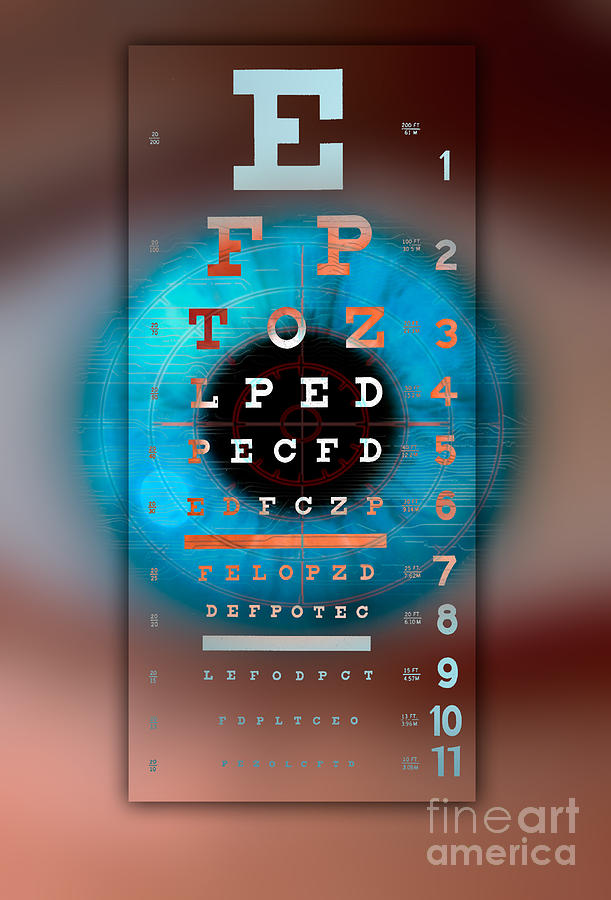 Eye Chart Photograph by Mike Agliolo