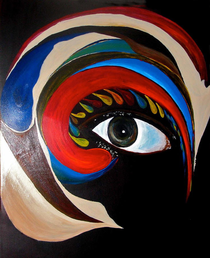 Abstract Painting - Eye CU by LeeAnn Alexander