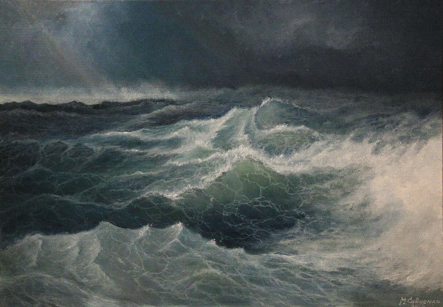 Storm Painting - Eye of storm by Mikhail Savchenko