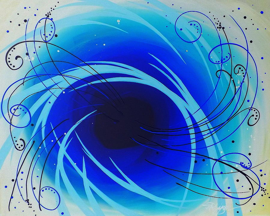 Eye of the Hurricane Inverted Painting by Darren Robinson