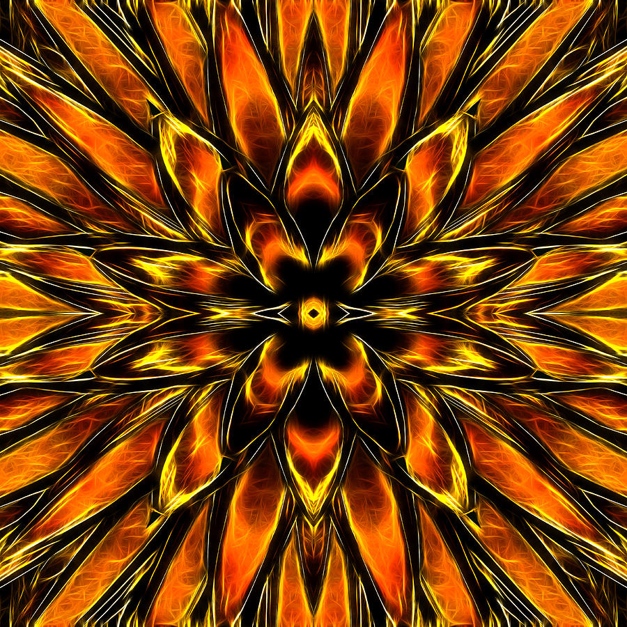 Abstract Digital Art - Eye of the Tiger by Carlos Vieira
