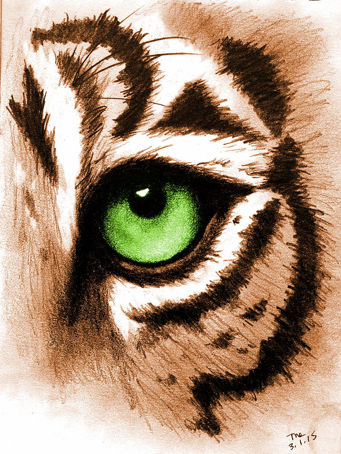 Tiger Digital Art - Eye of the Tiger by Michelle Eshleman