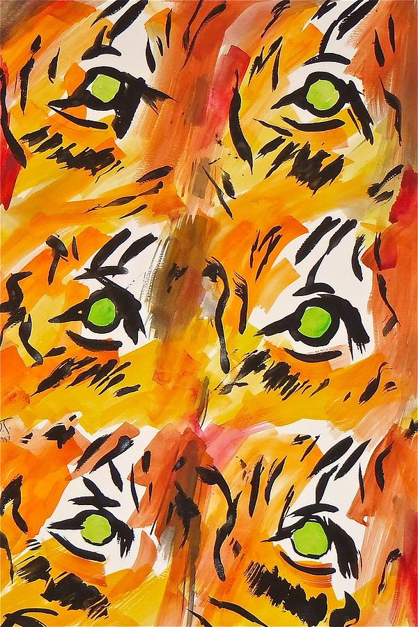 Eye of the Tiger Pattern Painting by Troy Thomas