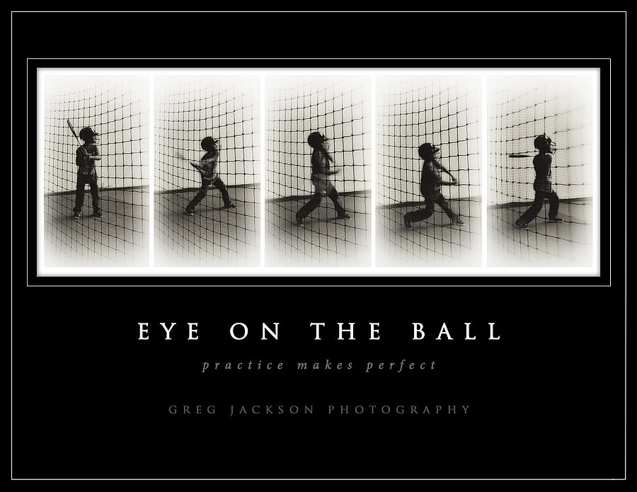 Eye On The Ball - black background v2 Photograph by Greg Jackson
