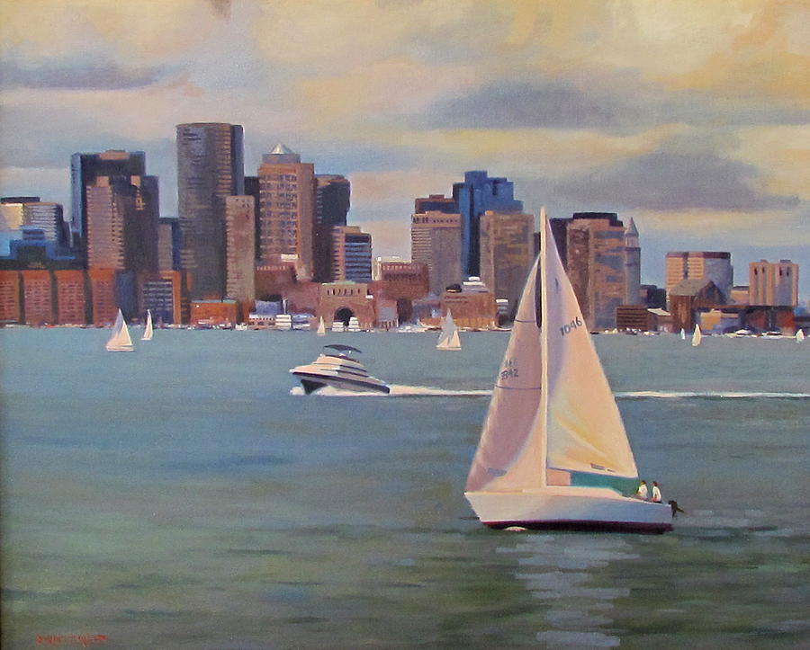 Boston Painting - Eye on the Sky by Dianne Panarelli Miller