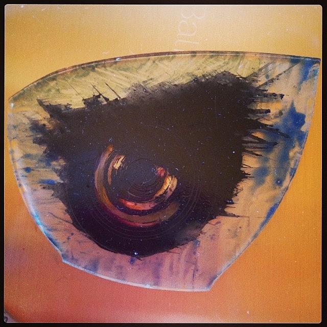 eye Painted And Fired In Glass Photograph by Jean Compton