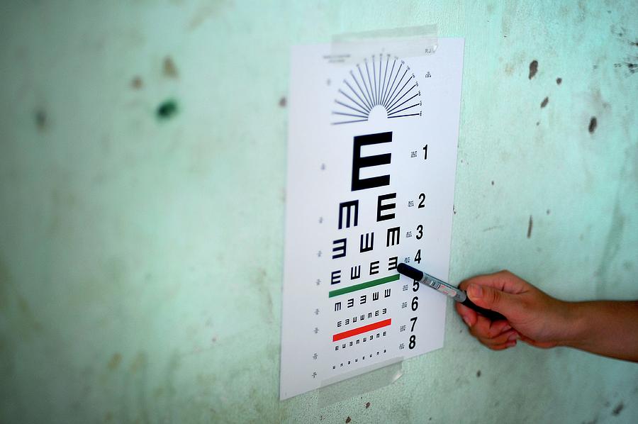 People Photograph - Eye Test During Humanitarian Exercise by Sara Csurilla