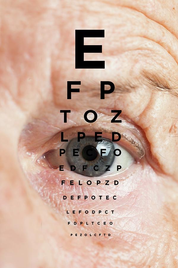 Eye Test For The Elderly Photograph by Cristina Pedrazzini/science Photo Library