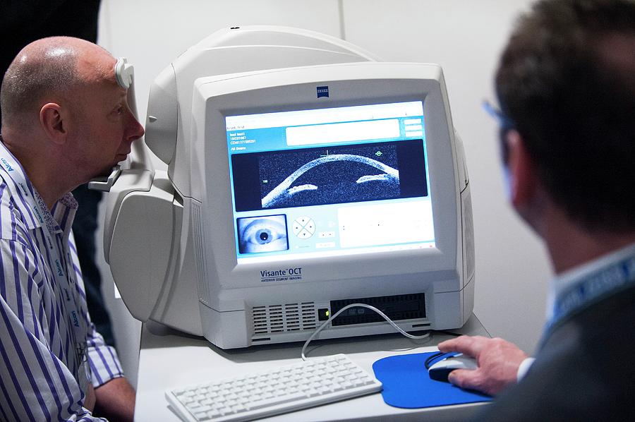 Eye Tomography Scanner Demonstration Photograph by Dan Dunkley