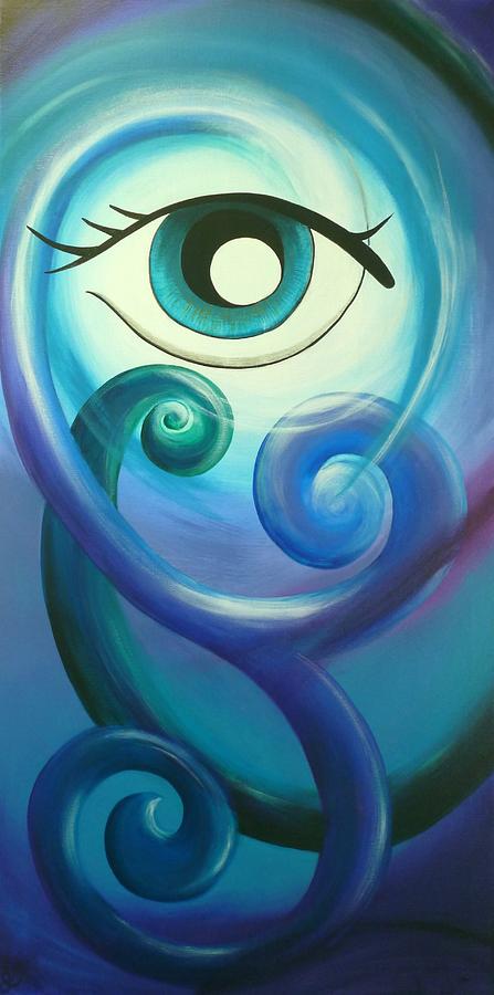 Eye Triple Koru Painting by Reina Cottier