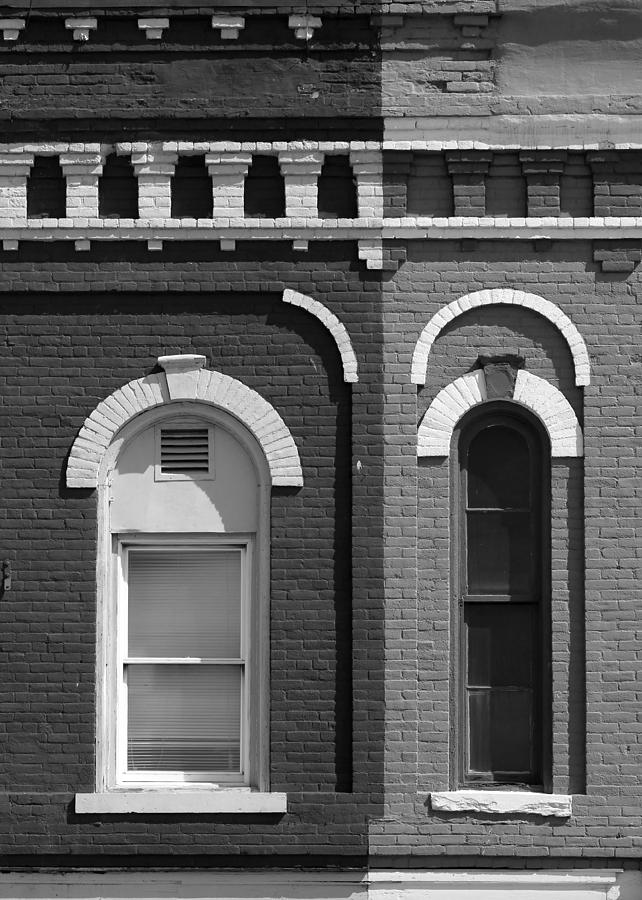 Eyebrow Windows 10 Black and White Photograph by Mary Bedy