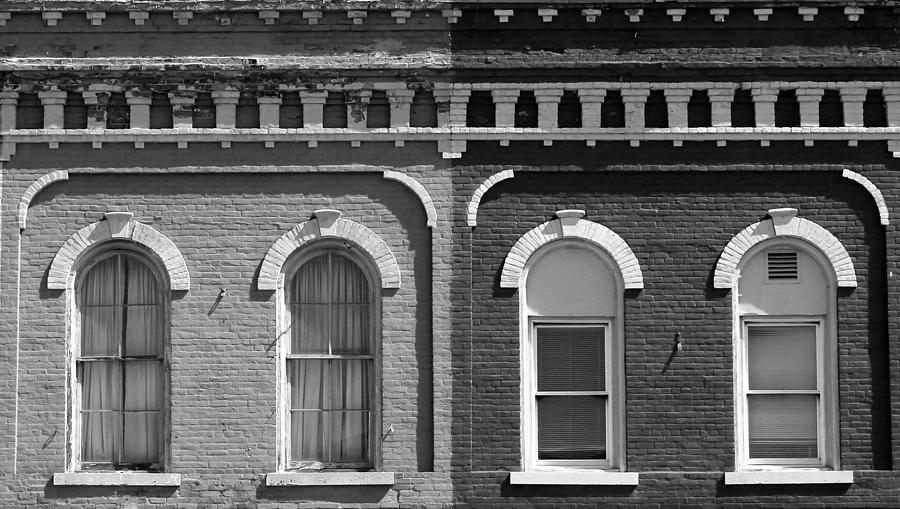 Eyebrow Windows 2 Black and White Photograph by Mary Bedy