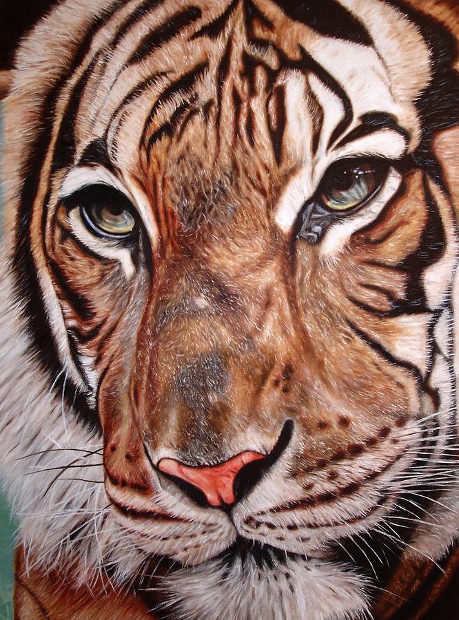 Eyes Of A Tiger Painting By Mark Baker Fine Art America