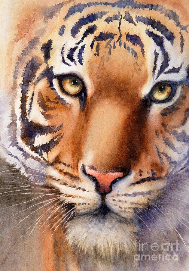 Eyes of the Tiger Painting by Bonnie Rinier
