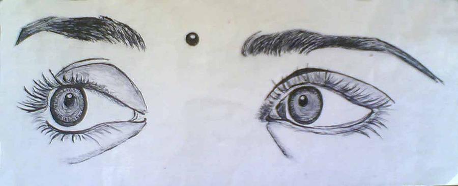 Eyes Drawing by Ranjith M