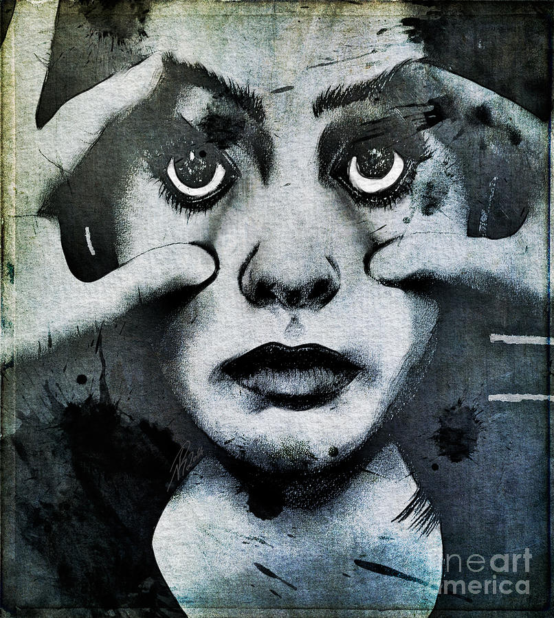 Black And White Painting - Eyes wide open by Nicole Philippi