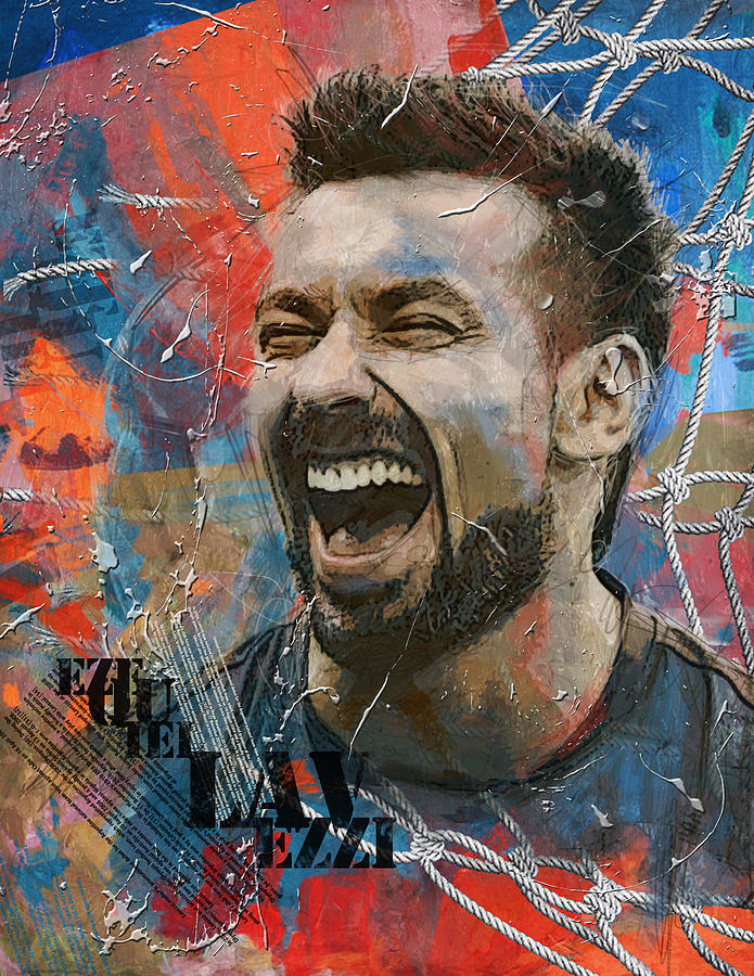 Ezequiel Lavezzi - B Painting By Corporate Art Task Force - Pixels