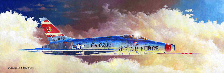 F-100D Super Sabre Painting by Douglas Castleman
