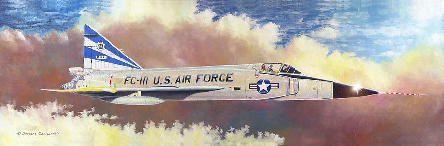 F-102A Delta Dagger Painting by Douglas Castleman