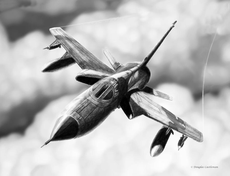 F-105D Thunderchief Drawing by Douglas Castleman