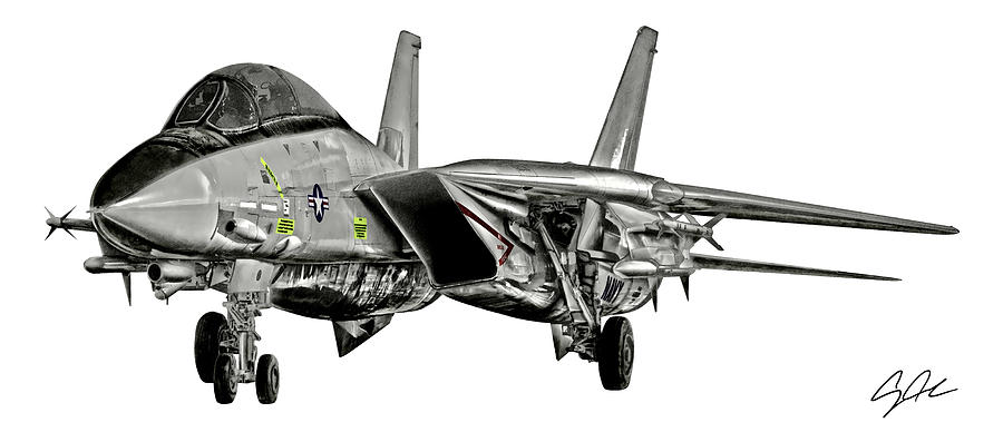 F-14 Digital Art - F-14 Forward Quarter by Clay Greunke