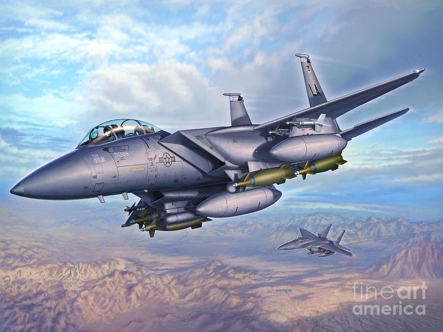 F-15E Desert Eagles Digital Art by Stu Shepherd