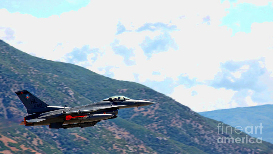 F-16 flyby Photograph by Richard Lynch
