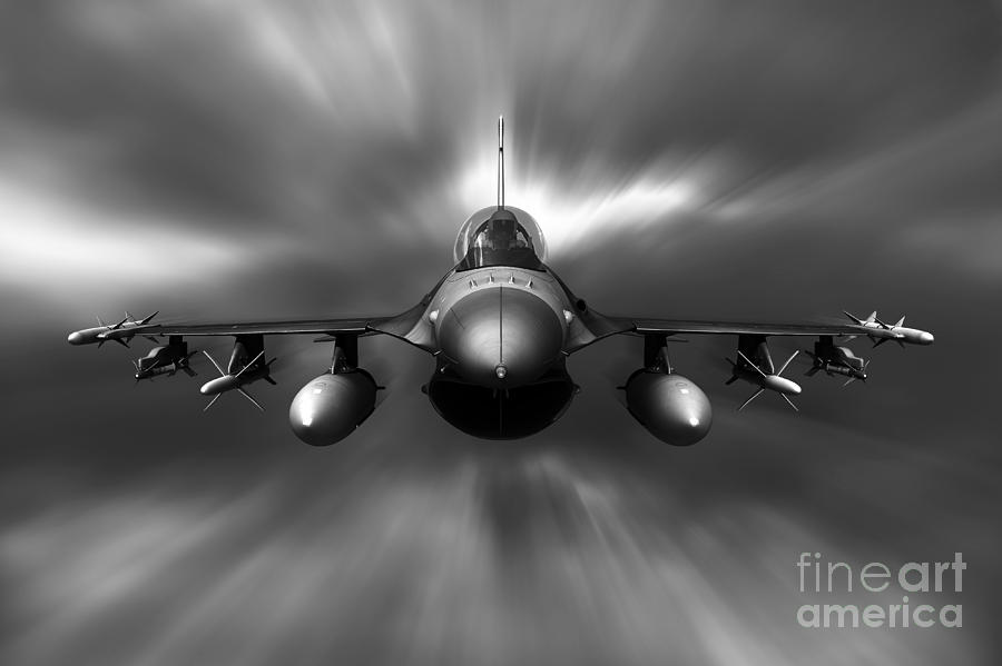 F-16 full speed ahead Digital Art by Steve Crompton - Fine Art America