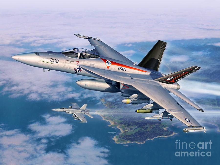 F-18 Digital Art - F-18E Super Hornet by Stu Shepherd