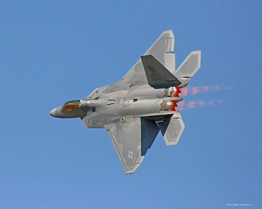 F-22 Raptor In Afterburner Photograph by John Gaffney