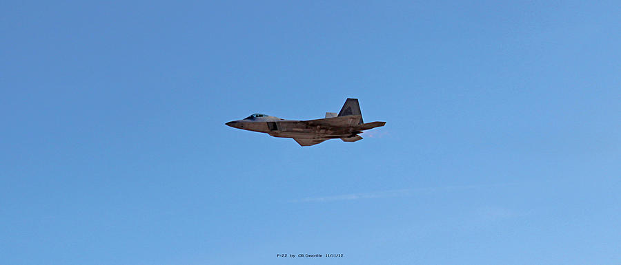 F-22  Raptor In Flight Las Vegas Photograph by Carl Deaville