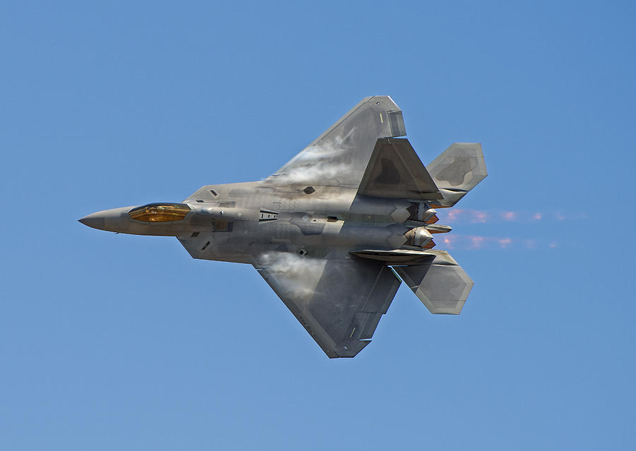 F 22 Raptor in Flight Photograph by Wayne Collamore - Fine Art America