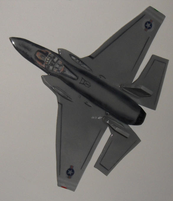 F-35 flying Sculpture by Val Oconnor