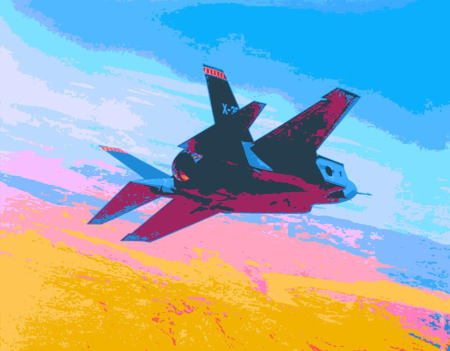 F 35 Strike Fighter Enhanced III Photograph by L Brown - Pixels Merch