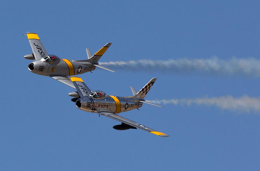 F-86 Formation II Photograph by John Daly