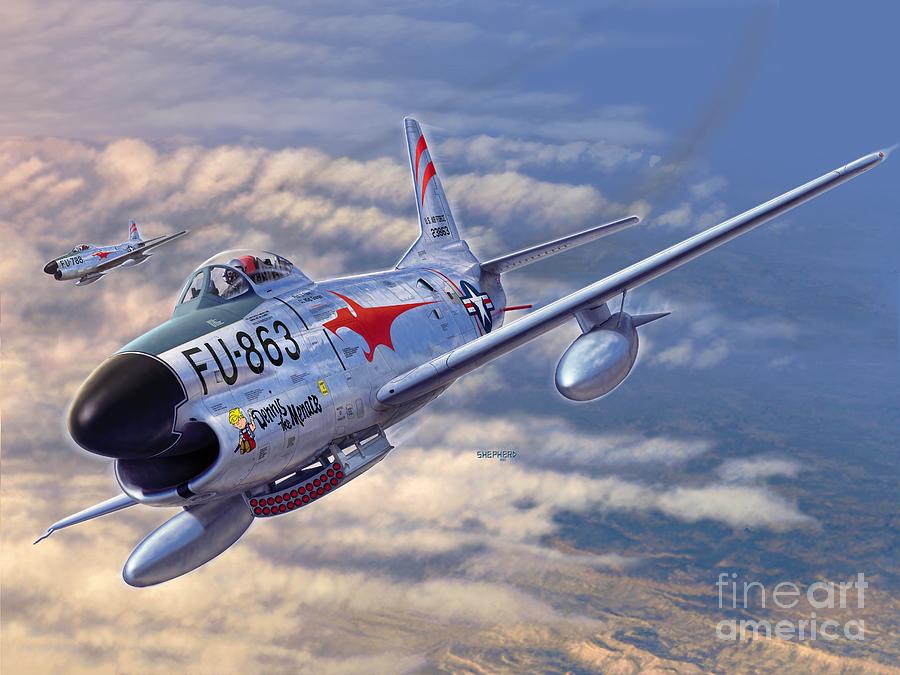 F-86D All Weather Menace Digital Art by Stu Shepherd