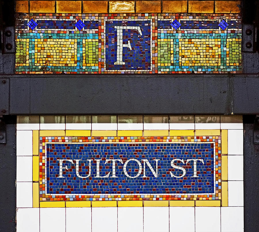 F is for Fulton Street Photograph by Rona Black