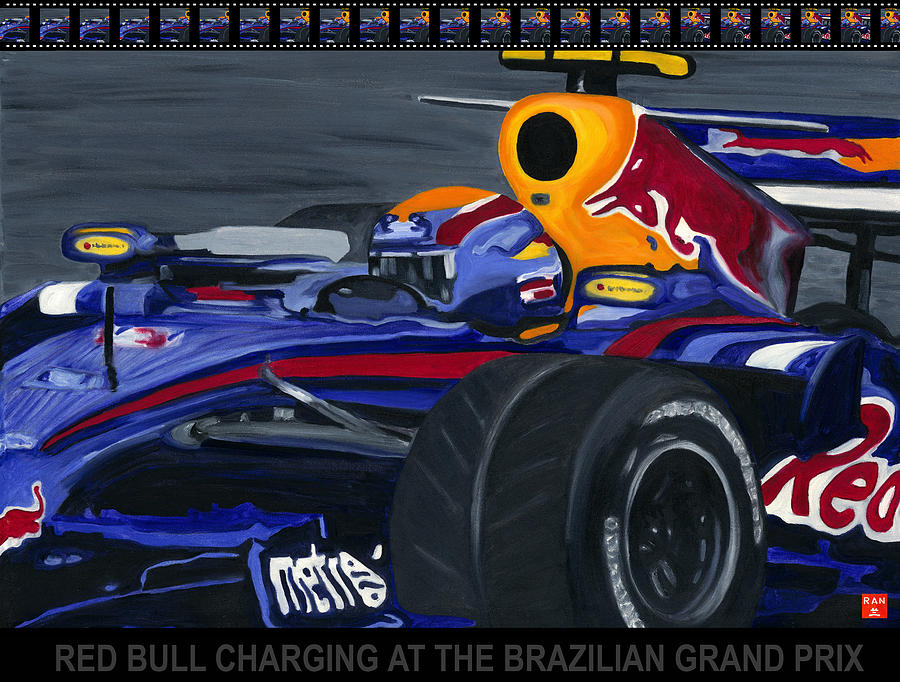 F1 RBR At The Brazilian Grand Prix Painting by Ran Andrews