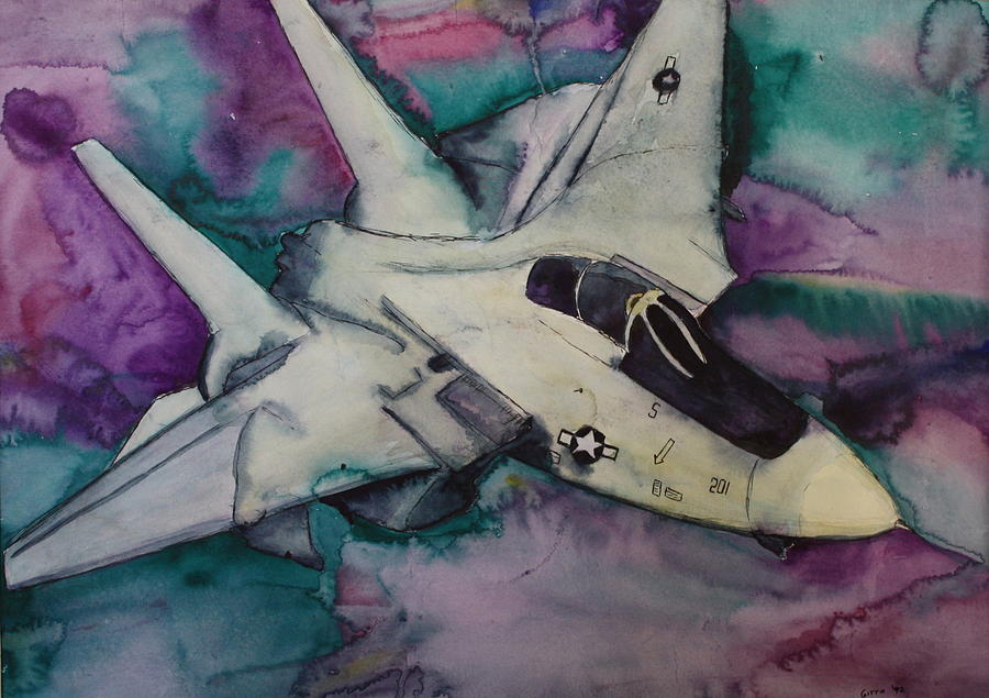 F14 Painting by Gitta Brewster