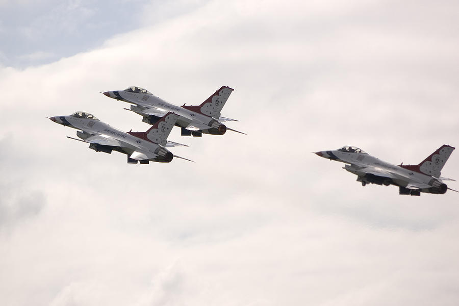 F16 Thunderbirds Photograph by Eric Chamberland