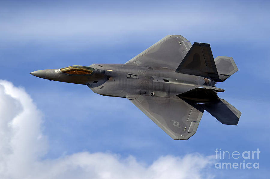 Jet Photograph - Lockheed Martin F-22A Raptor  by Andrew Harker