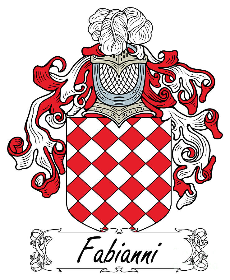Fabianni Coat of Arms di Fanna Digital Art by Heraldry Pixels