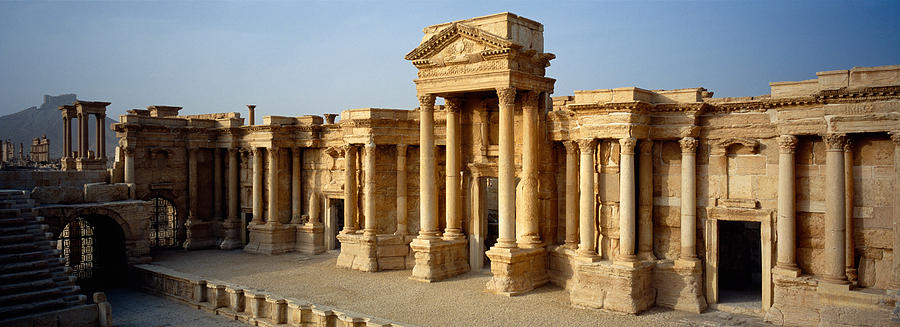 Architecture Photograph - Facade Of A Building, Palmyra, Syria by Panoramic Images