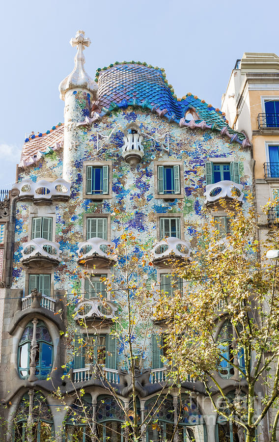Facade of Casa Batllo Barcelona  Photograph by Marek Poplawski