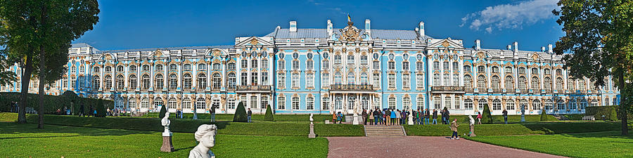 Facade Of Catherine Palace, Tsarskoye Photograph by Panoramic Images ...