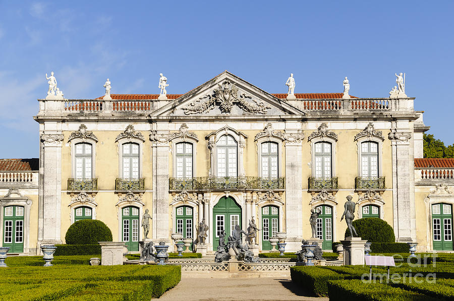 Facade of Queluz National Palace Photograph by Oscar Gutierrez