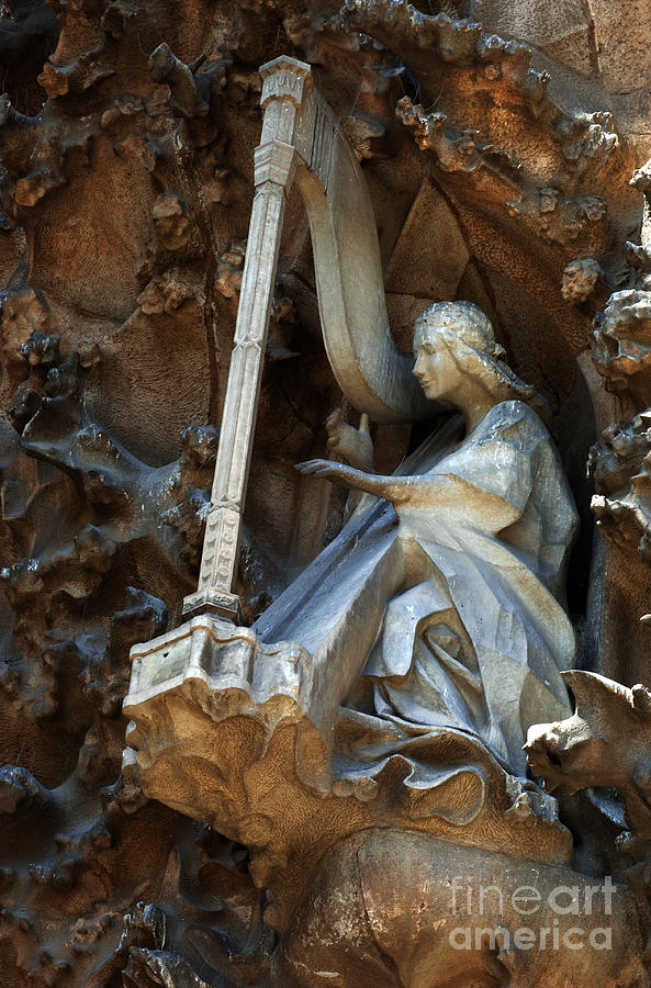 Facade of Sagrada Familia Photograph by Bob Christopher